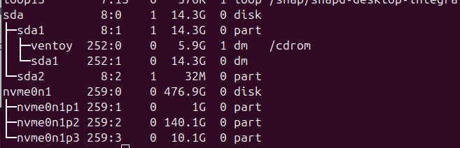 nvme partitions linux