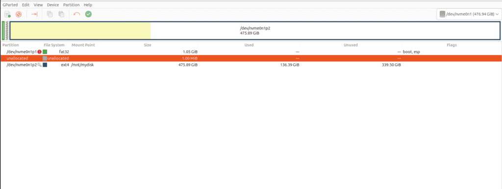 Partitioning preview before final changes